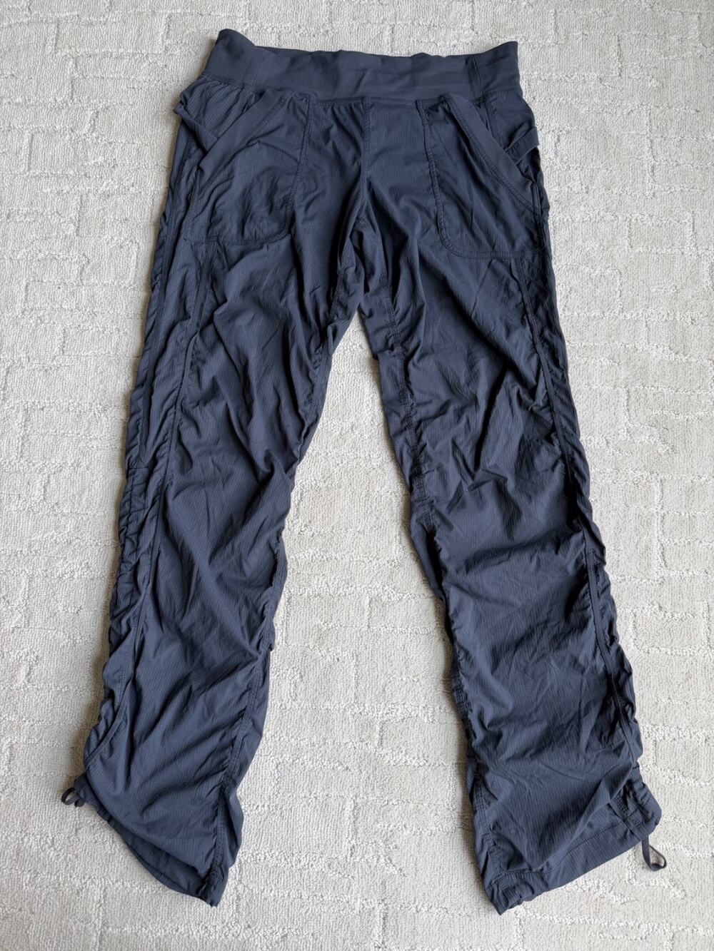 Lululemon Quick Step Pant Coal Cargo Dance Ruched Cinch Hem Casual